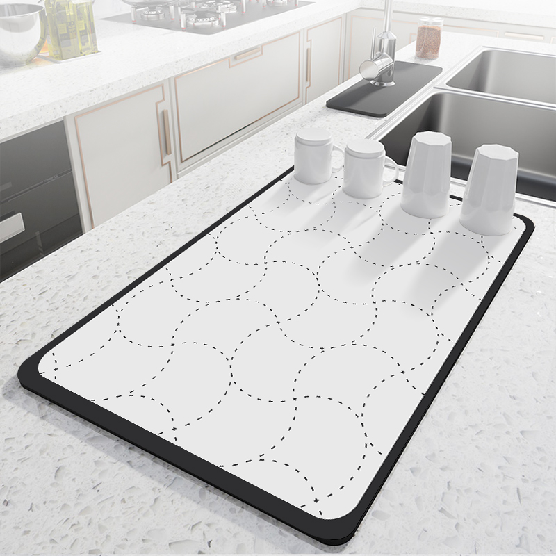 硅藻泥沥水垫台面垫子厨房免洗速干垫碗盘子干燥垫吸水杯垫隔热垫