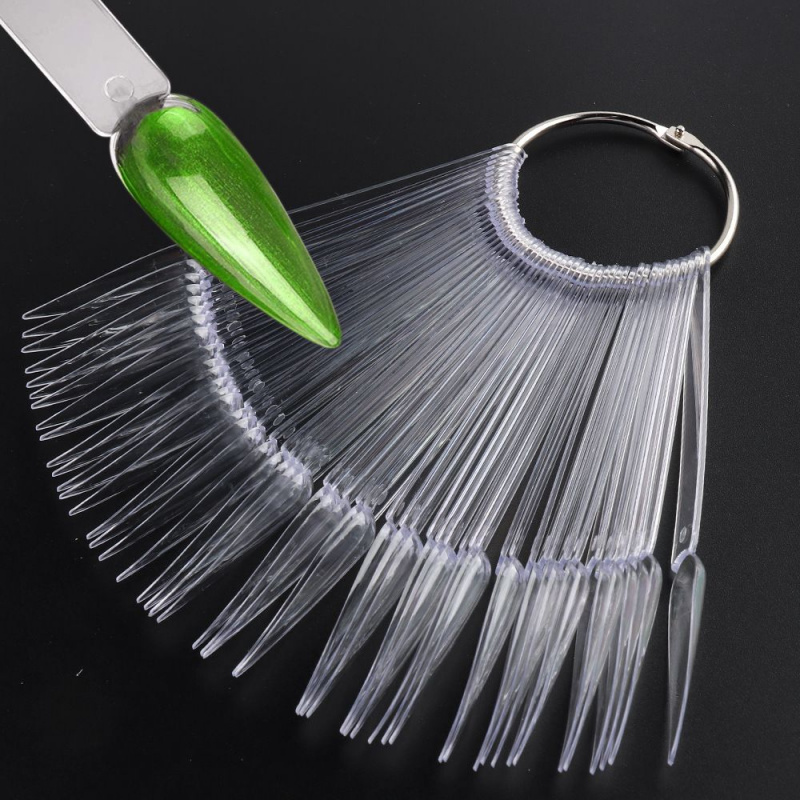 美甲工具新款扇形练习甲片展示色