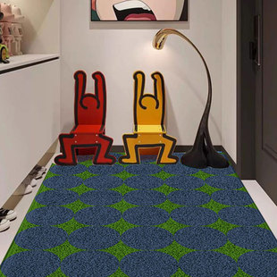 几何丝圈地垫入户门垫子进门防滑玄关脚垫垫除尘地板垫耐脏可裁剪