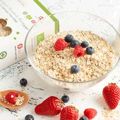 包邮 400G 进口味道王国牌有机原味燕麦片纯麦片免煮1KG 丹麦原装