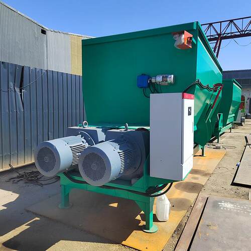 双轴搅拌机卧式饲料搅拌机养殖场全自动牛羊草料搅拌机