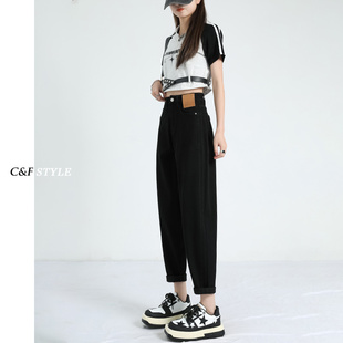 梨形身材裤 女胖mm显瘦2025秋冬新款 子 牛仔裤 加绒高腰弹力老爹大码