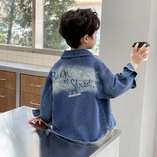 男童牛仔外套春秋款2025新款儿童痞帅炸街洋气韩版秋季男孩衬衫潮