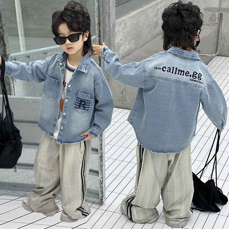 男童软牛仔衬衫春秋款2025新款春季中小儿童帅气衬衣男孩春装外套,童装/婴儿装/亲子装,普通外套,淘宝优惠券,粉丝福利购,淘宝优惠卷