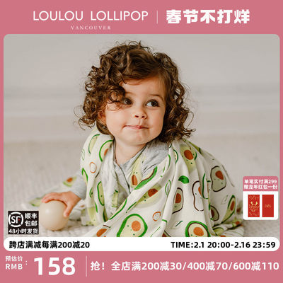 Loulou LOLLIPOP婴儿竹棉纱布包巾防惊跳抱被裹布新生儿襁褓包单