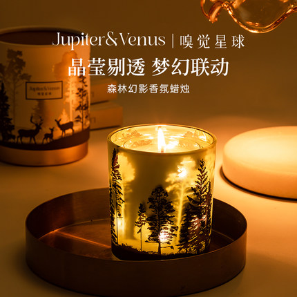JupiterVenus香薰蜡烛礼盒装家用室内持久香氛摆件小众高级散香器