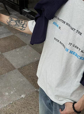 【3108】ZOZOFOREST “AE86”标语SLOGAN索罗那凉感标语宽松短袖T