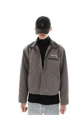 ZOZO FOREST 22AW 重磅J97版型牛仔水洗棉服外套VINTAGE立领防风