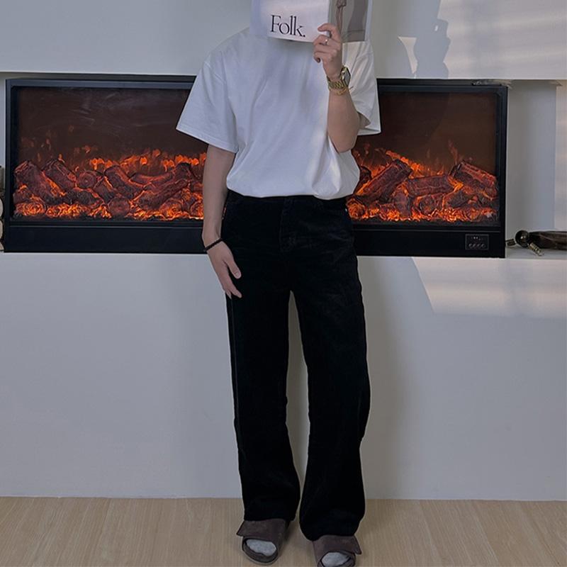 元宝厂鹅灯芯绒九分裤