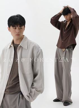 ZOZO FOREST【3259】“97天丝莱赛尔”老钱静奢休闲复古通勤衬衫