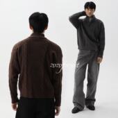 绞花绵羊毛 ZOZOFOREST 3271 老钱新贵RL风复古扭花高领毛衣