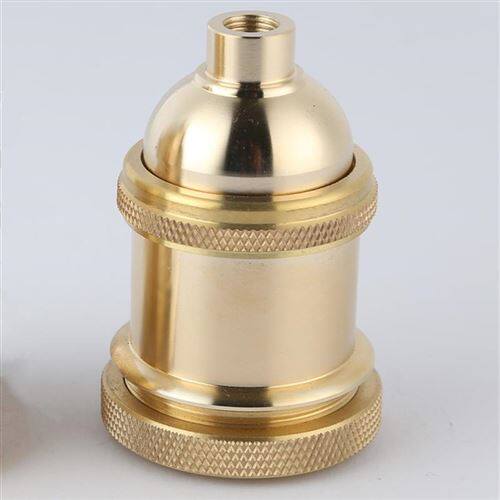 吊灯台灯全牙e铜7纯2灯台灯座家用螺口灯头灯具灯座头灯头配件