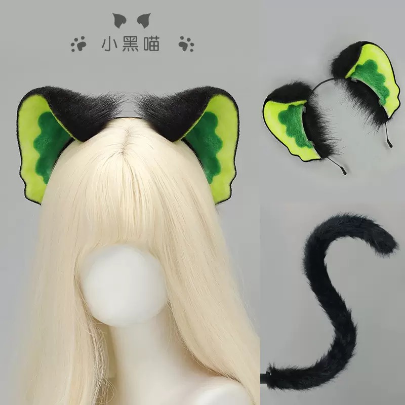 罗小黑cos猫耳朵发箍头箍毛绒