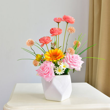 假花仿真花客厅家居摆设餐桌装饰品植物室内花卉盆栽轻奢花艺摆件