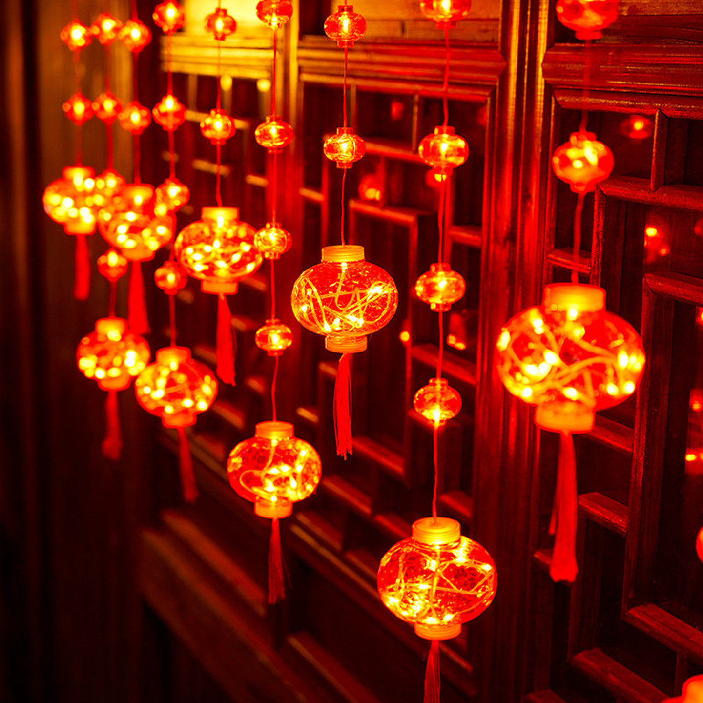室内装饰灯串过年小灯笼挂饰彩灯春节阳台家用新年氛围装饰灯