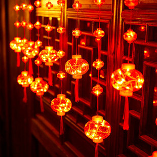 室内装饰灯串过年小灯笼挂饰彩灯春节阳台家用新年氛围装饰灯