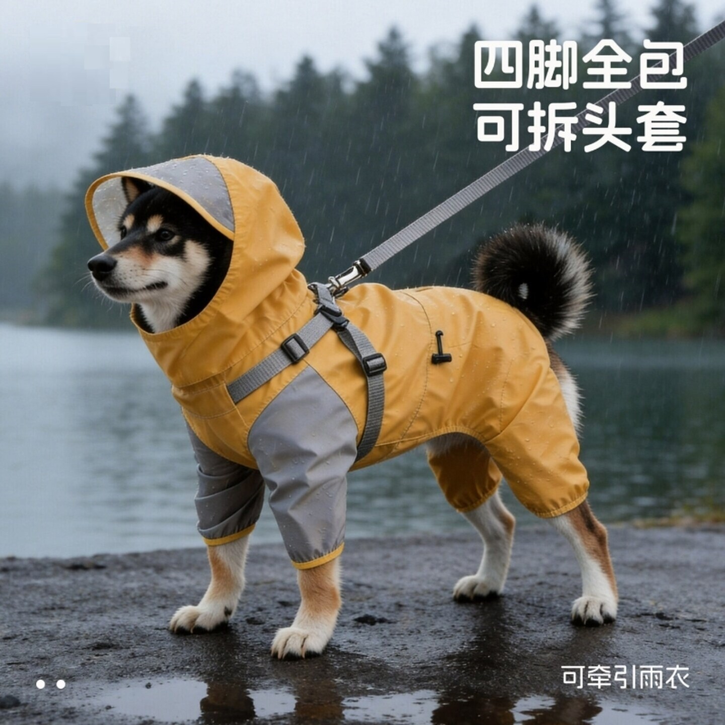 狗狗雨衣狗狗衣服四季款中小型犬雪纳瑞柴犬宠物防脏防尘服冲锋衣