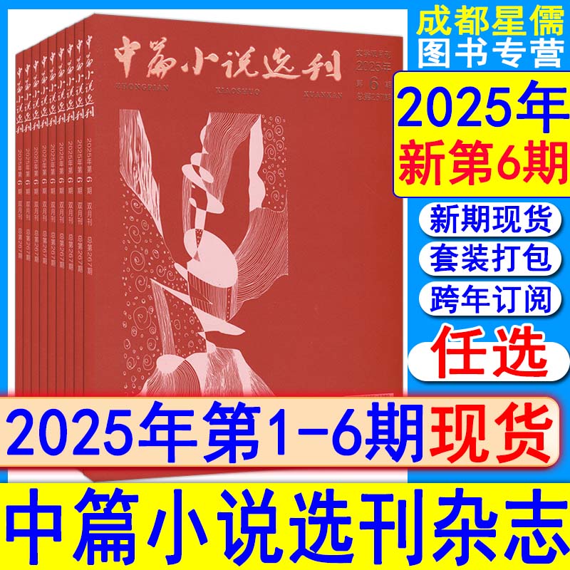 2025年第6期现货+全年订阅】中篇小说选刊杂志1/2/3/4/5/6期2024-2021过刊+增刊当代十月人民文学收获小说月报散文诗歌随笔系列
