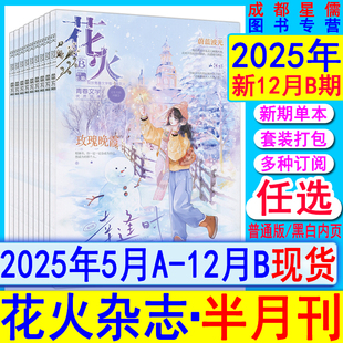 另5 2024全彩版 全年 2023过刊魅丽花火系列青春校园古风都市言情短篇小说女生文学 12月AB 半年订阅 花火杂志2025年12B
