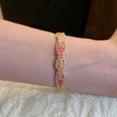 Yangui燕归「寻花使」国风新中式 珐琅彩足银999.9轻奢宫廷手镯女