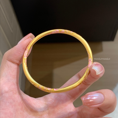 燕归桃云梦国风轻奢足银百搭手镯