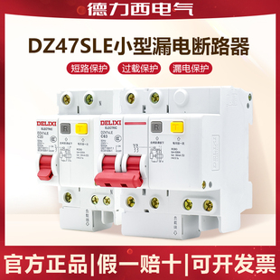 德力西DZ47SLE小型漏电断路器 63a空气开关保护带漏电保护器开关