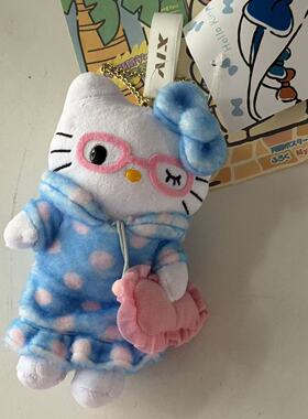 酒店联名黑皮长腿睡衣kitty毛绒挂件包挂钥匙扣送女友包包挂件礼