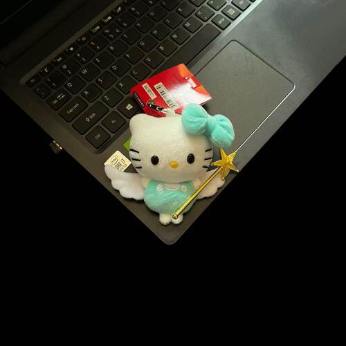 HelloKitty天使翅膀毛绒挂件可爱星星魔法棒公仔钥匙扣包挂饰现货