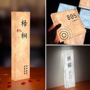 [退换货专拍】发光门牌定制饭店包厢牌酒店民宿客房数字号码牌茶楼包间牌电竞网吧配置牌办公室标识牌科室牌