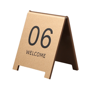 创意餐饮桌号牌立式订制餐厅桌面号码牌编号数字牌桌牌立牌饭店座位牌台卡已预订留座牌点餐二维码展示牌定制