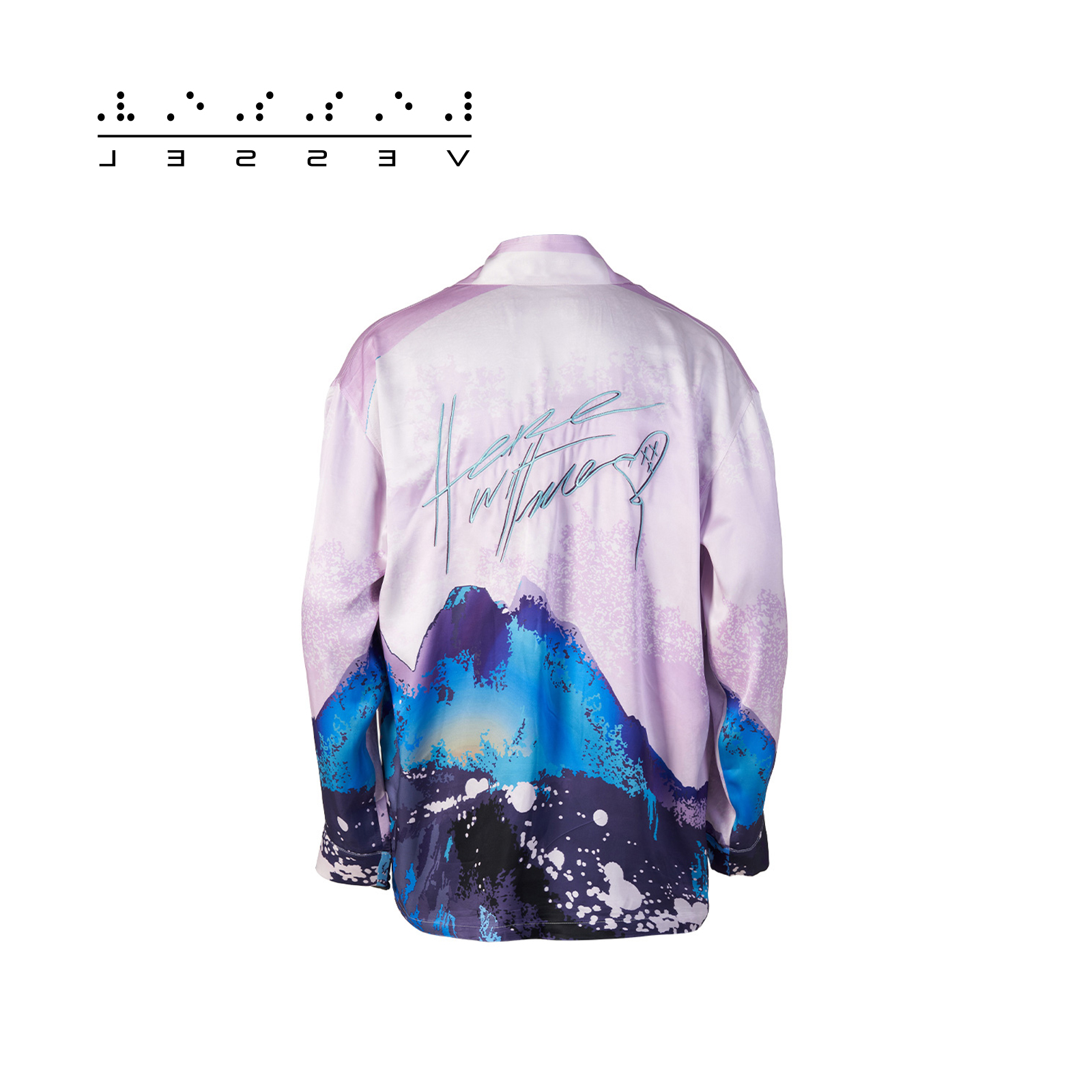 吴建豪xVESSEL休闲宽松印花开衫