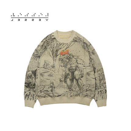 【漫威联名】xVESSEL 金刚狼系列经典漫画满印明星同款卫衣卫裤