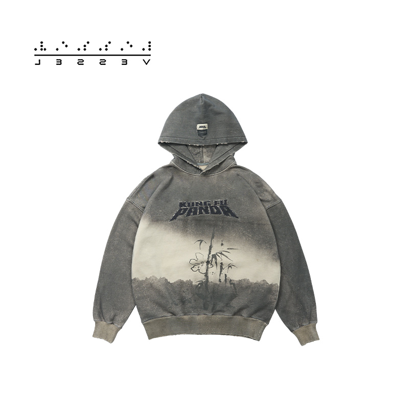 xVESSEL功夫熊猫联名潮流帽衫