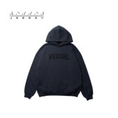 xVESSEL吴建豪同款 cleanfit宽松连帽加绒卫衣男女美式 休闲黑外套