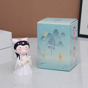 白蛇传奇古风手办盲盒杭州西湖文创白娘子许仙公仔伴手礼物小摆件