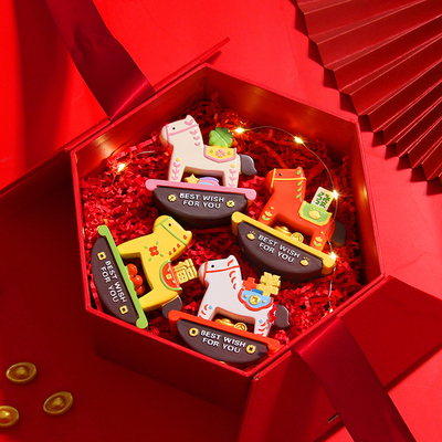 笨鸟创意可爱摇摇马礼盒套装