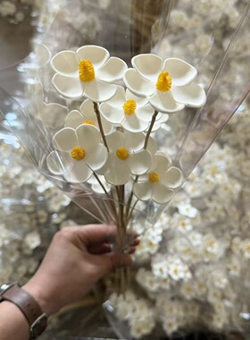 白色紫罗兰仿真配花插花厂家批发
