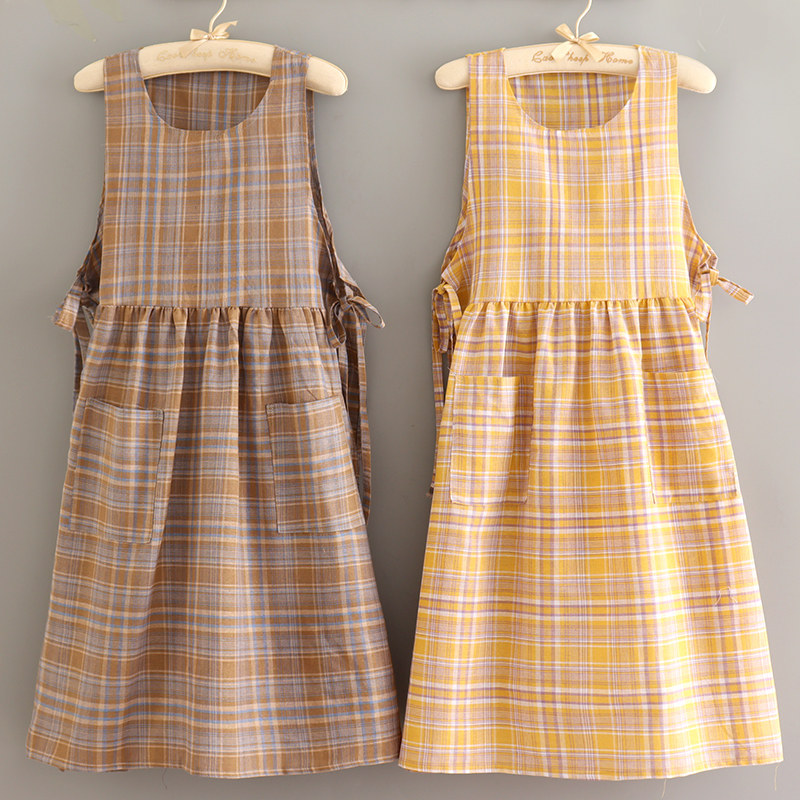 森系布料小清新围裙透气耐磨薄款新款罩衣无袖围腰工作服定制,家庭/个人清洁工具,围裙,淘宝优惠券,粉丝福利购,淘宝优惠卷