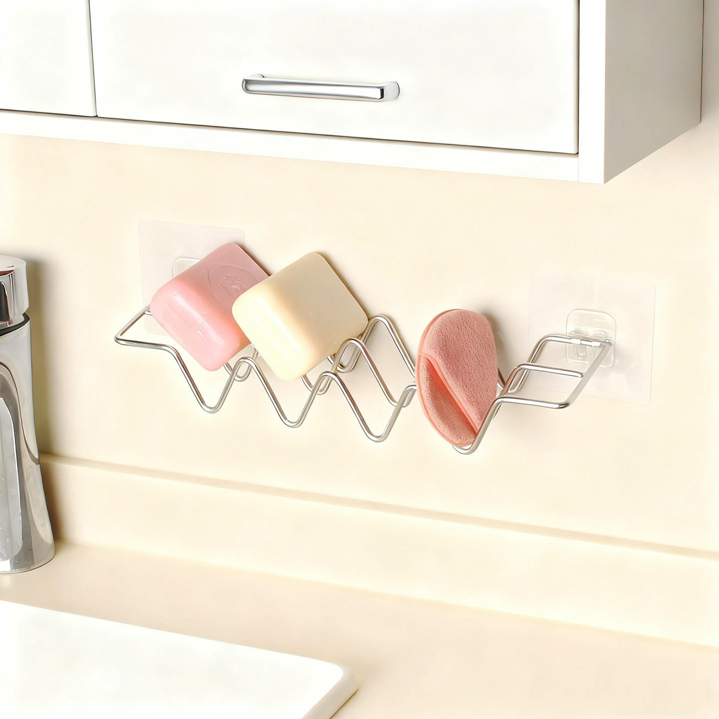 肥皂架壁挂不锈钢w型香皂置物架卫生间上墙洗衣皂沥水托肥皂盒子