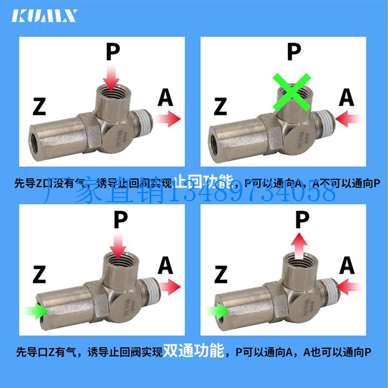 厂家原装AIRTAC亚德客空气诱导止回阀PCV06 PCV08 PCV10 PCV1厂家