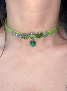 青苹果choker项链y2k亚文化项圈