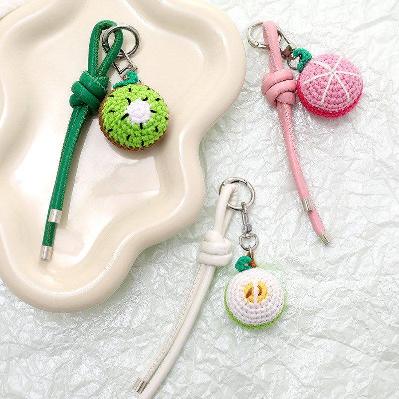 清新百搭切面西瓜包包挂件手工钩织手机挂件小众PU皮绳手机挂链,节庆用品/礼品,挂饰/生肖挂饰,淘宝优惠券,粉丝福利购,淘宝优惠卷