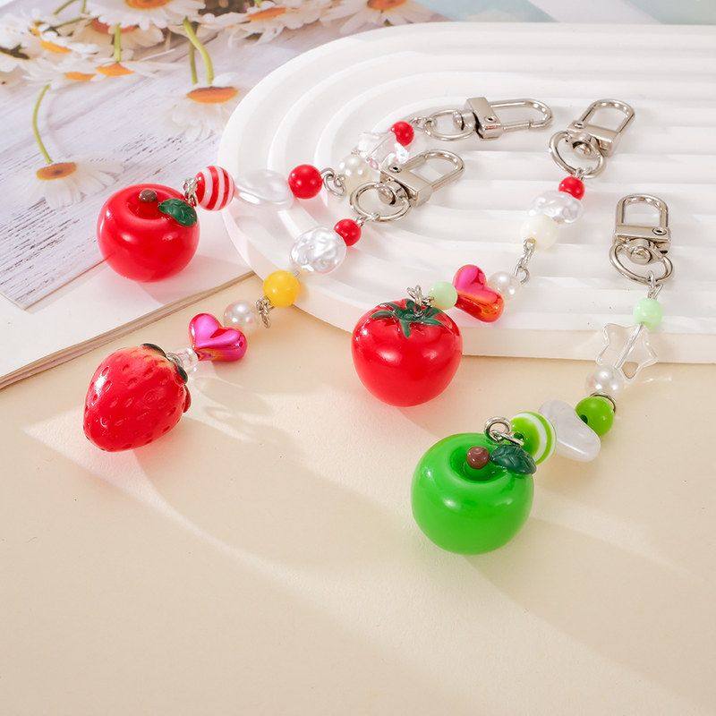 韩系ins草莓手工串珠手机挂件清新田园风苹果吊坠装饰包包挂件女,节庆用品/礼品,挂饰/生肖挂饰,淘宝优惠券,粉丝福利购,淘宝优惠卷