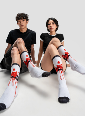 袜子男秋冬款女袜潮流长袜艺术生休闲袜运动中筒袜[BOBBIE BURNS]