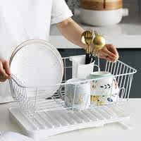 全适碗架沥水架碗碟架碗筷架沥水架欧式铁艺厨房置物架碗碟收。