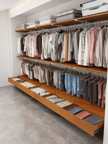 金属衣柜全实木2025新款爆款卧室家用铁艺钢架结构转角定制衣帽间