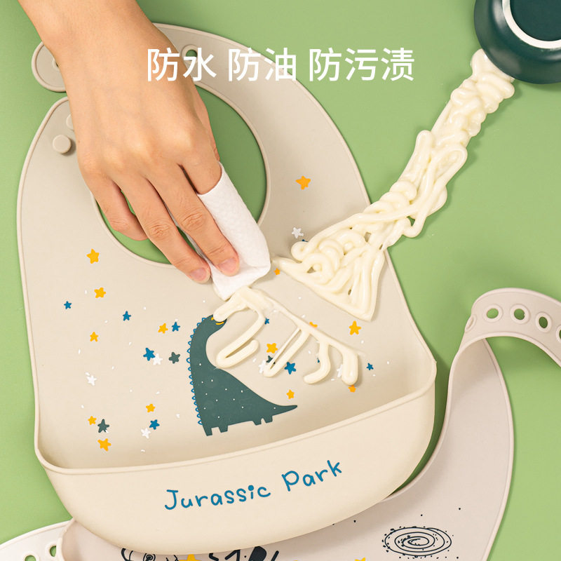 ins食品级硅胶围兜防水防脏