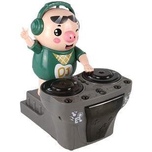 摇摆打碟猪吧台dj猪摇滚宝宝儿童婴儿玩具0一1岁益智早教0到3个月