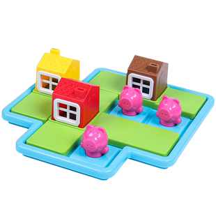 大灰狼与三只小猪闯关游戏儿童玩具益智智力开发动脑3到6岁男女孩