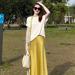 巨好看 女 夏装 一整套盐系轻熟风御姐chic高级感上衣裙子两件套装